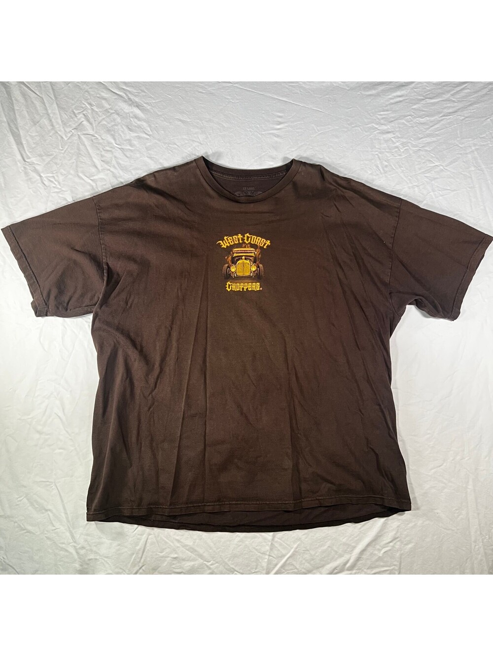 West Coast Choppers Original Outlaw Hot Rod Brown Graphic T-Shirt 2XL